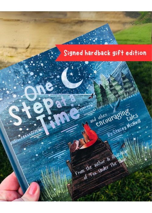 Fox Under the Moon | One Step At A Time | Hardback Gift Book | SIGNED BY AUTHOR